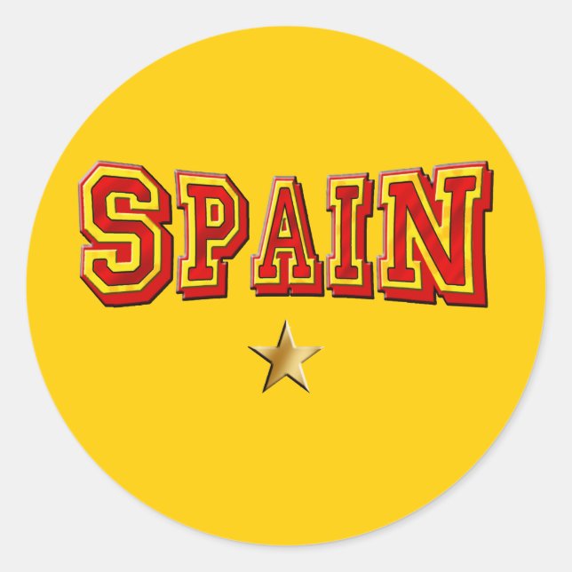 Sticker Rond Logo une étoile de l'Espagne (Devant)