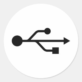 Sticker Rond Logo USB