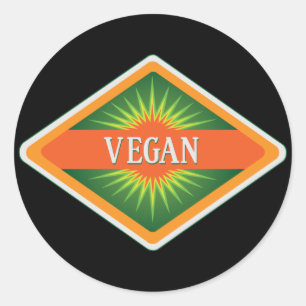 Sticker Rond Logo Vegan Colours