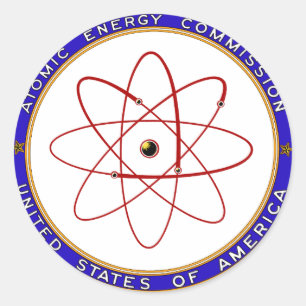 Sticker Rond Logo Vintage de la Commission de l'énergie atomiqu