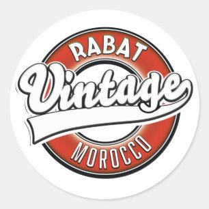 Sticker Rond Logo vintage de Rabat maroc