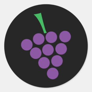 Sticker Rond logo viticulture symbole violet
