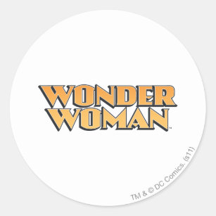 Sticker Rond Logo Wonder Woman Orange