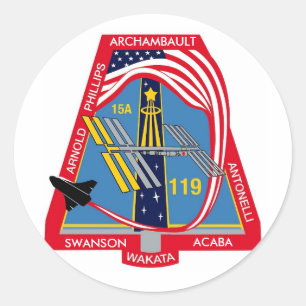 Sticker Rond Logo YOUR_NAME_HERE STS-119