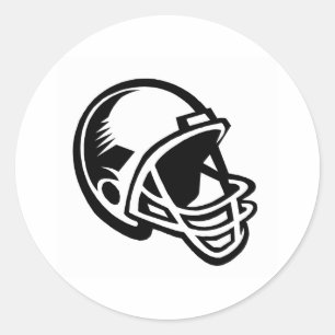 Sticker Rond Logos de casque de football