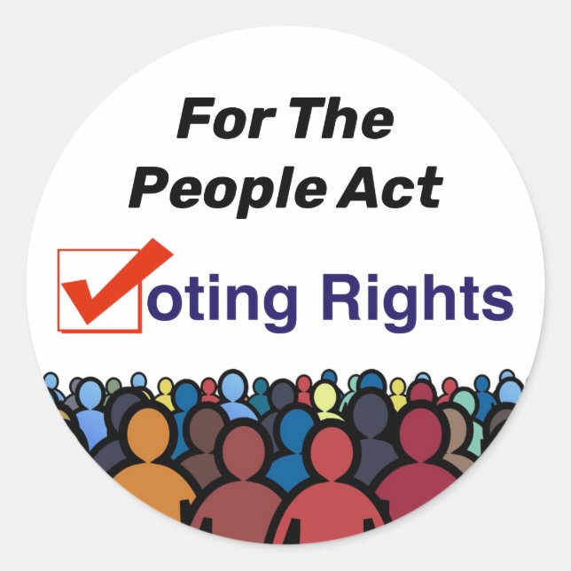 Sticker Rond Loi Sur Les Droits De Vote Pour Le Peuple (Devant)