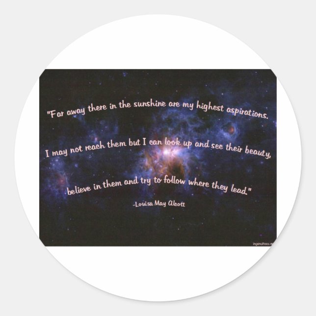 Sticker Rond Loin de Louisa May Alcott (Devant)