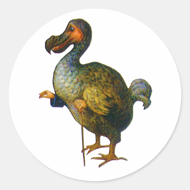 Sticker Rond L'oiseau Dodo d'Alice au pays des merveilles (Devant)