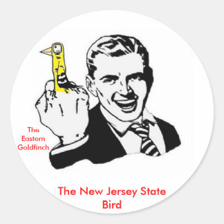 Sticker Rond L'Oiseau du New Jersey