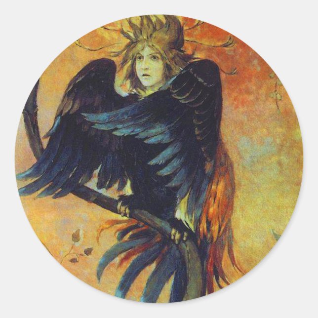 Sticker Rond L'Oiseau Prophétique (Devant)