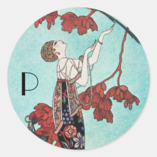 STICKER ROND L'OISEAU VOLONTAIRE, DESIGNER DE MODE BEAUTÉ