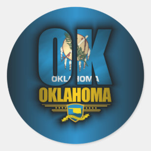 Sticker Rond L'Oklahoma (OK)