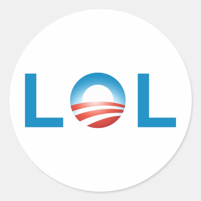 STICKER ROND LOL OBAMA (Devant)