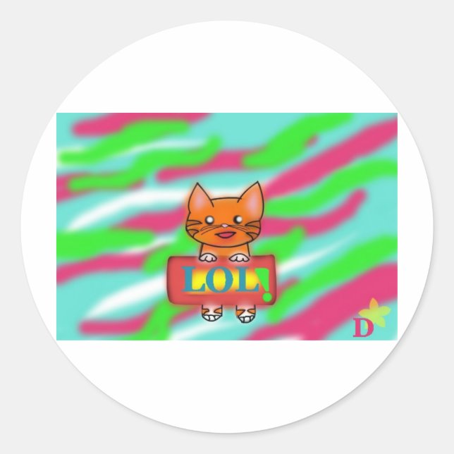 Sticker Rond LOL Warrriorcats (Devant)