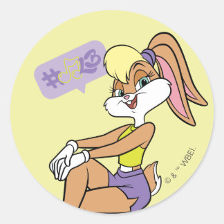 Sticker Rond Lola assis