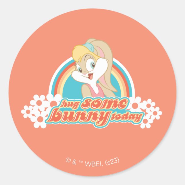Sticker Rond Lola Bunny Hug De Lapin Aujourd'Hui (Devant)