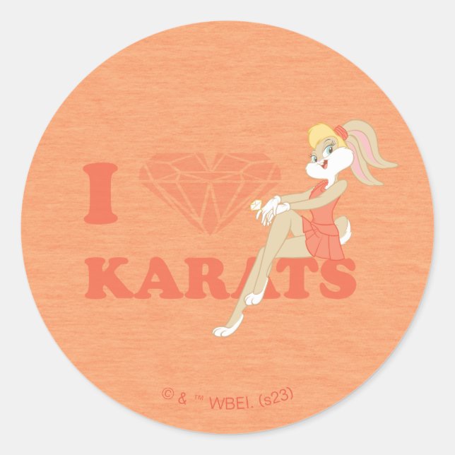 Sticker Rond Lola Bunny I Heart Karats (Devant)