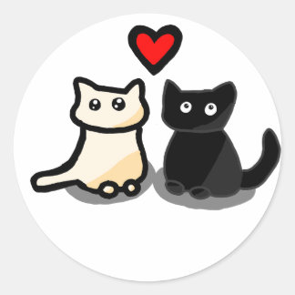 Sticker Rond Lolita’s Dream Cats – Friendship & Love