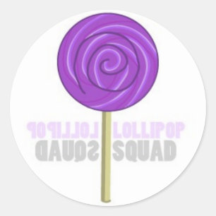 Sticker Rond Lollipop pourpre