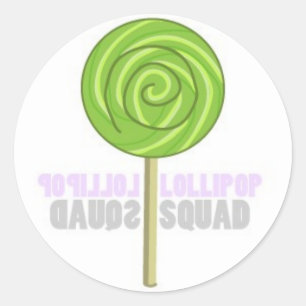 Sticker Rond Lollipop vert