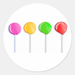 Sticker Rond Lollipops