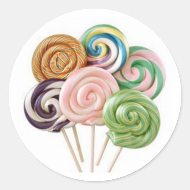 Sticker Rond lollipops (Devant)
