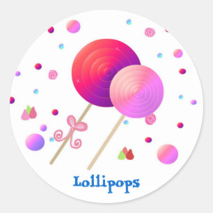 Sticker Rond Lollipops doux