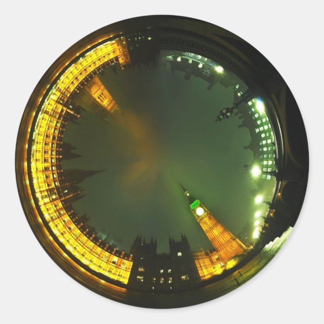 Sticker Rond london city big ben parlement lieu historique brit (Devant)