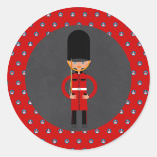 Sticker Rond London Guard Boy Birthday Party