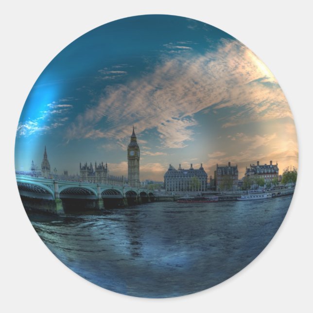 Sticker Rond London Westminster Cityscape Photo balle (Devant)