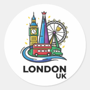STICKER ROND LONDRES