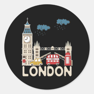Sticker Rond Londres