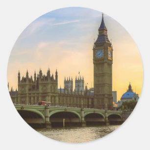 Sticker Rond Londres Angleterre Royaume-Uni Parlement Royaume-U