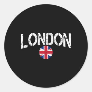 Sticker Rond Londres Royaume-Uni Union Jack Angleterre