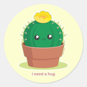 Sticker Rond Lonely Cactus