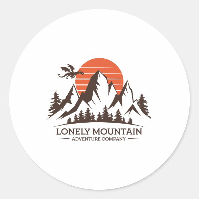 Sticker Rond Lonely Mountain - Adventure Company - Fantasy Trip (Devant)
