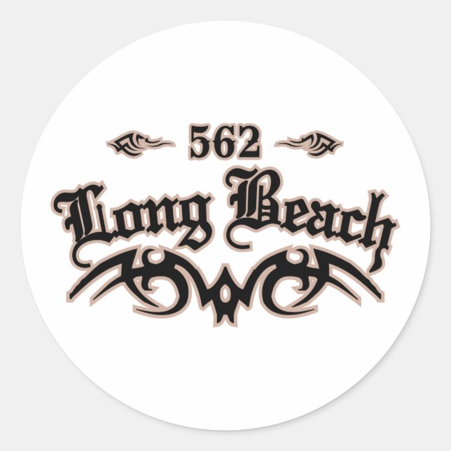 Sticker Rond Long Beach 562 (Devant)
