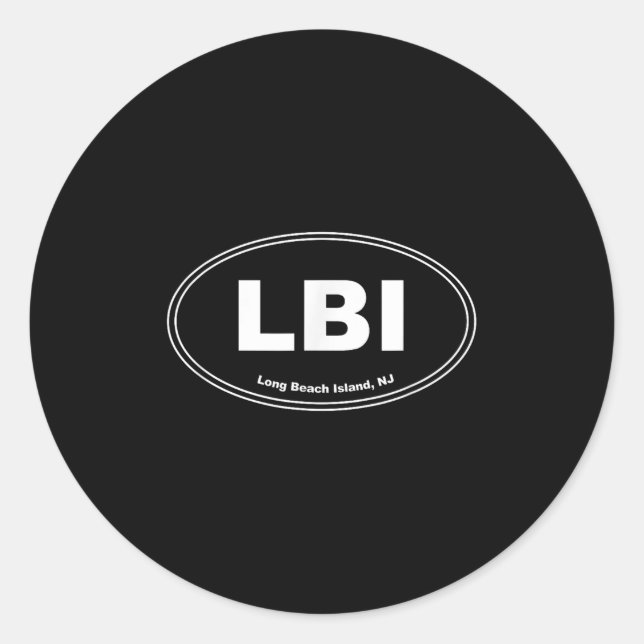 Sticker Rond Long Beach Island, Lbi (Devant)