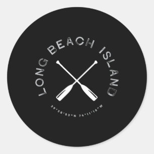 Sticker Rond Long Beach Island Lbi New Jersey
