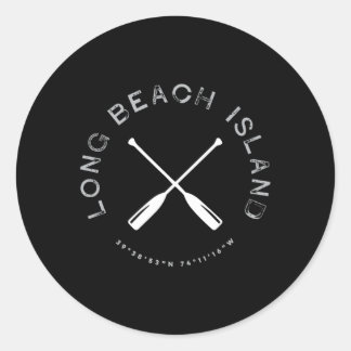 Sticker Rond Long Beach Island Lbi New Jersey