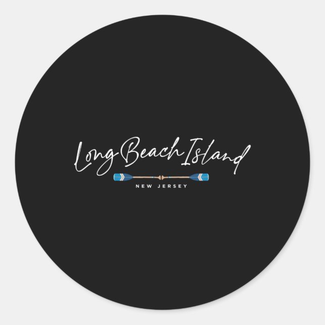Sticker Rond Long Beach Island Lbi New Jersey Beach (Devant)