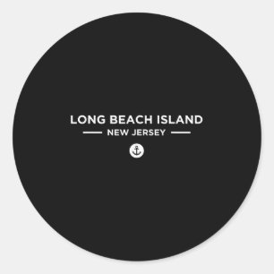 Sticker Rond Long Beach Island Lbi New Jersey Hommes Cadeau T