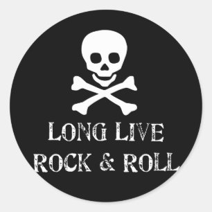 Sticker Rond Long Live Rock & Roll