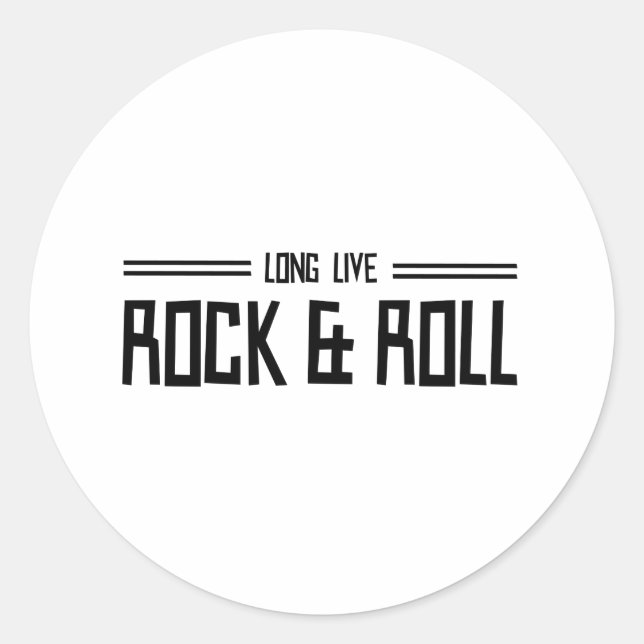 Sticker Rond Long Live Rock & Roll (Devant)