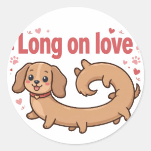 Sticker Rond Long sur l'amour