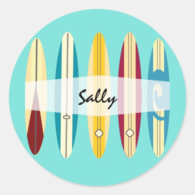 Sticker Rond Longboards Vintage (Devant)