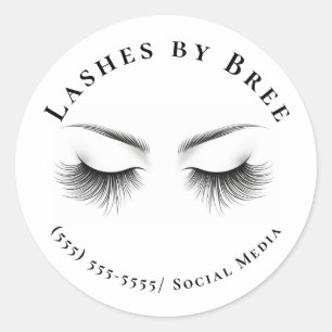 Sticker Rond Longs Cils Extensions de Cils Beauté