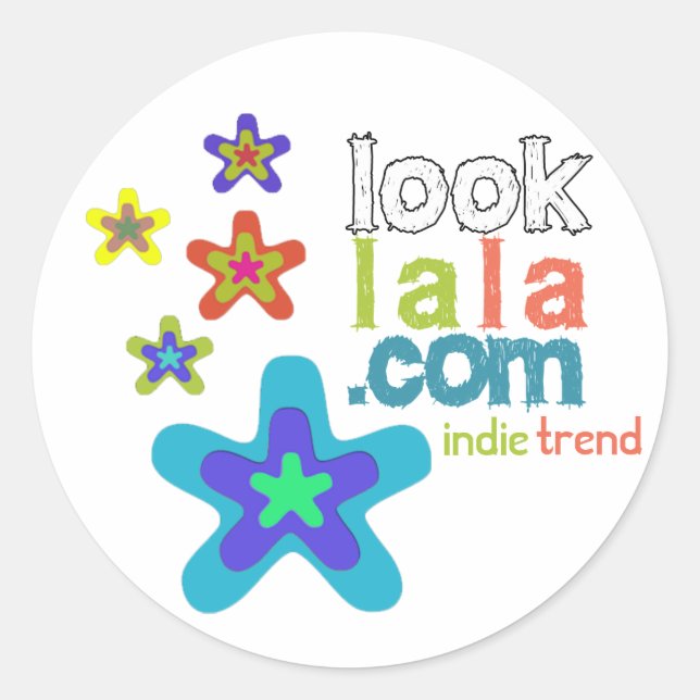 Sticker Rond looklala est une mode indie (Devant)