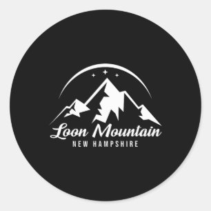 Sticker Rond Loon Mountain New Hampshire Station de ski Ski Sno