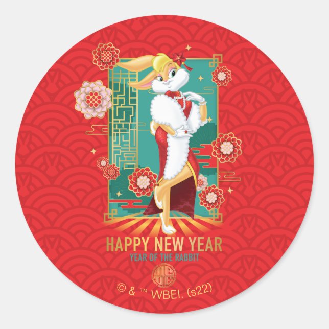 Sticker Rond LOONEY TUNES™ | Lola Year of Rabbit (Devant)